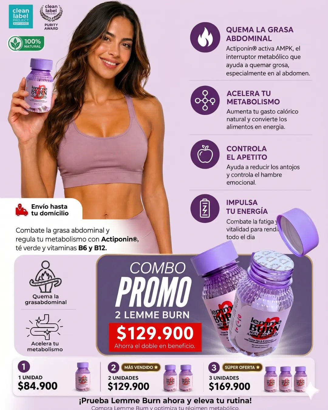 LEMME BURN® | ¡DE GRASA ACUMULADA A CINTURITA DE AVISPA!💜